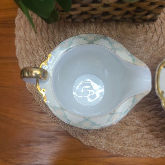 Vintage Porcelain Cream and Sugar Set Made in Japan - Picture 7 of 14